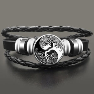 Bracelet Cuir Homme Femme Arbre De Vie Style Ethnique Bijou Tendance 2