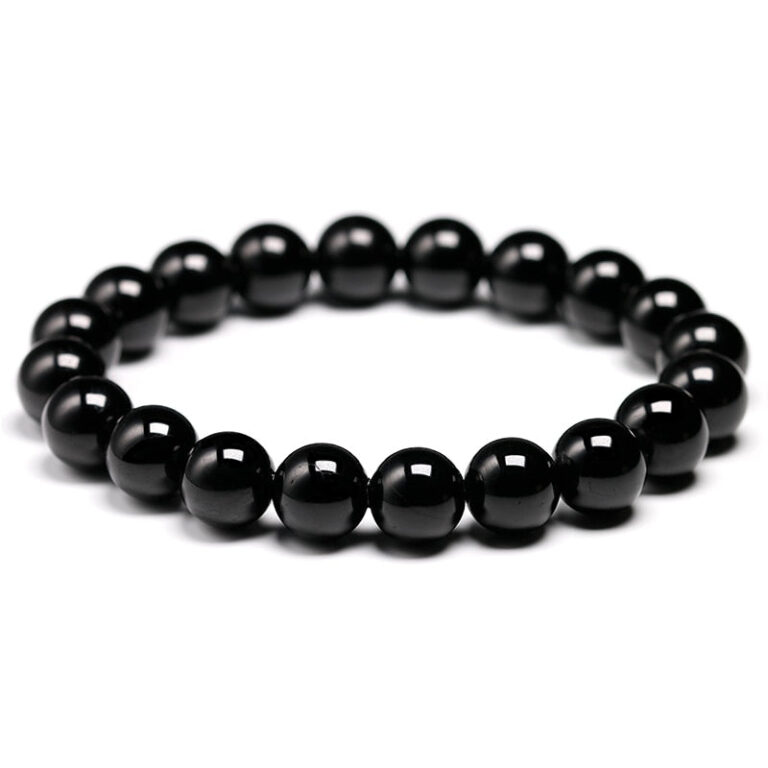 Bracelet De Protection En Pierres Naturelles Noires Pour Le Bien Etre 3