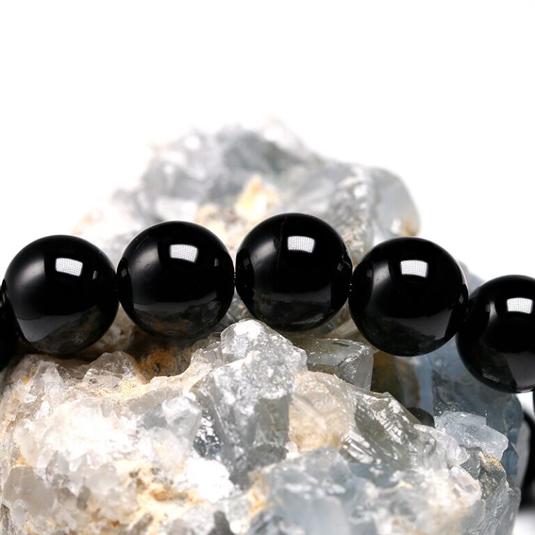 Bracelet De Protection En Pierres Naturelles Noires Pour Le Bien Etre