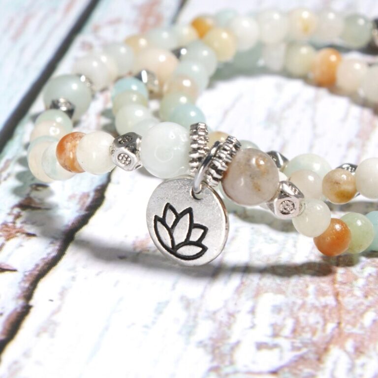 Bracelet Elastique Perles Naturelles Style Boheme Reflets Irises Bijou Poignet 1