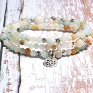Bracelet Elastique Perles Naturelles Style Boheme Reflets Irises Bijou Poignet 4