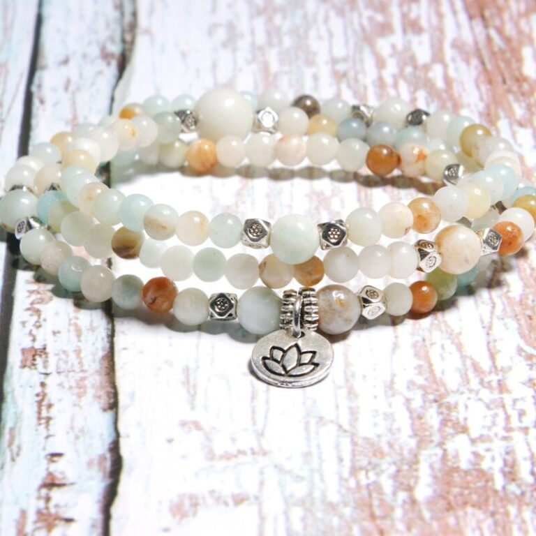 Bracelet Elastique Perles Naturelles Style Boheme Reflets Irises Bijou Poignet 4