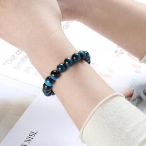 Bracelet En Pierres Naturelles Bleues Et Dorees Pour Homme Et Femme Elegant 9