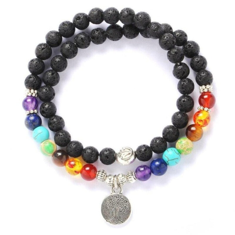 Bracelet Energetique Pierres Naturelles Et Lave Volcanique Pour Homme Femme Bien Etre 1