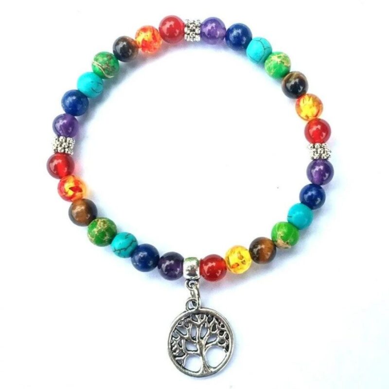 Bracelet Energie Spirituelle 7 Chakras Et Arbre De Vie Harmonie Et Bien Etre