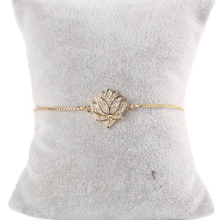 Bracelet Femme Elegant Tendance Style Lotus Bijou Mode Feminine 2