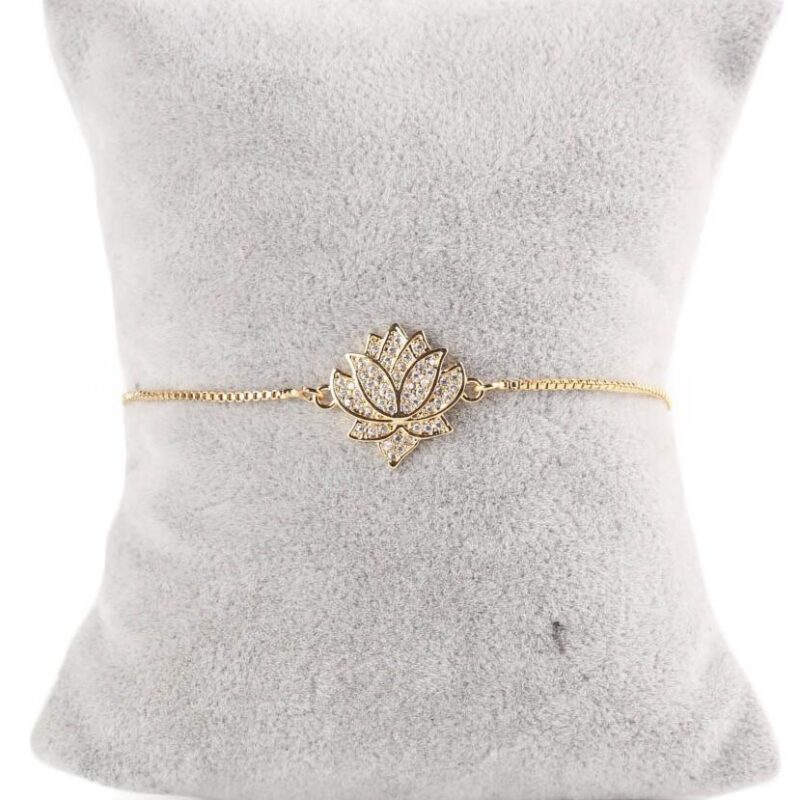 Bracelet Femme Elegant Tendance Style Lotus Bijou Mode Feminine 2