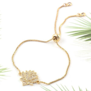 Bracelet Femme Elegant Tendance Style Lotus Bijou Mode Feminine 3