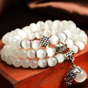 Bracelet Femme Pierre Iridescente Nacre Reflets Multiples Elegant Tendance Cadeau Ideal 2