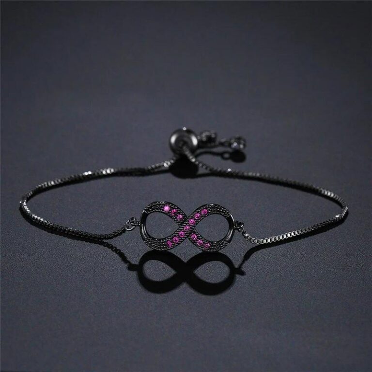 Bracelet Femme Symbole Infini Elegant Tendance Cadeau Parfait Or Argent Acier 1
