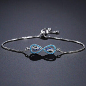 Bracelet Femme Symbole Infini Elegant Tendance Cadeau Parfait Or Argent Acier 8