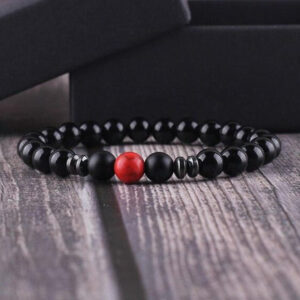 Bracelet Homme Elegant Pierre Noire Mate Style Tendance Et Raffine 16