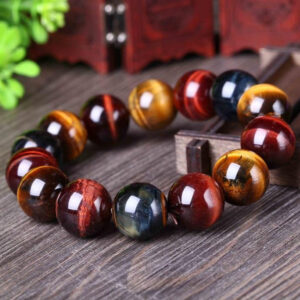 Bracelet Homme Femme Multilayer Oeil De Tigre Faucon Taureau Pierres Naturelles 4