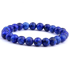 Bracelet Homme Pierre Bleue Naturelle Style Elegant Tendance Et Raffine 21