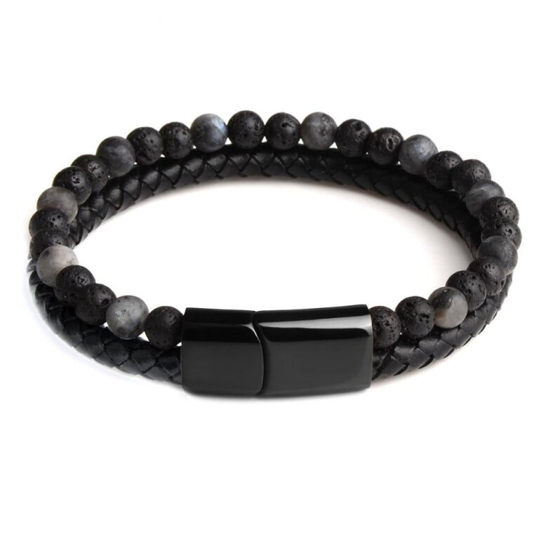 Bracelet Homme Pierres Naturelles Oeil De Tigre Bijou Tendance Et Protecteur 2