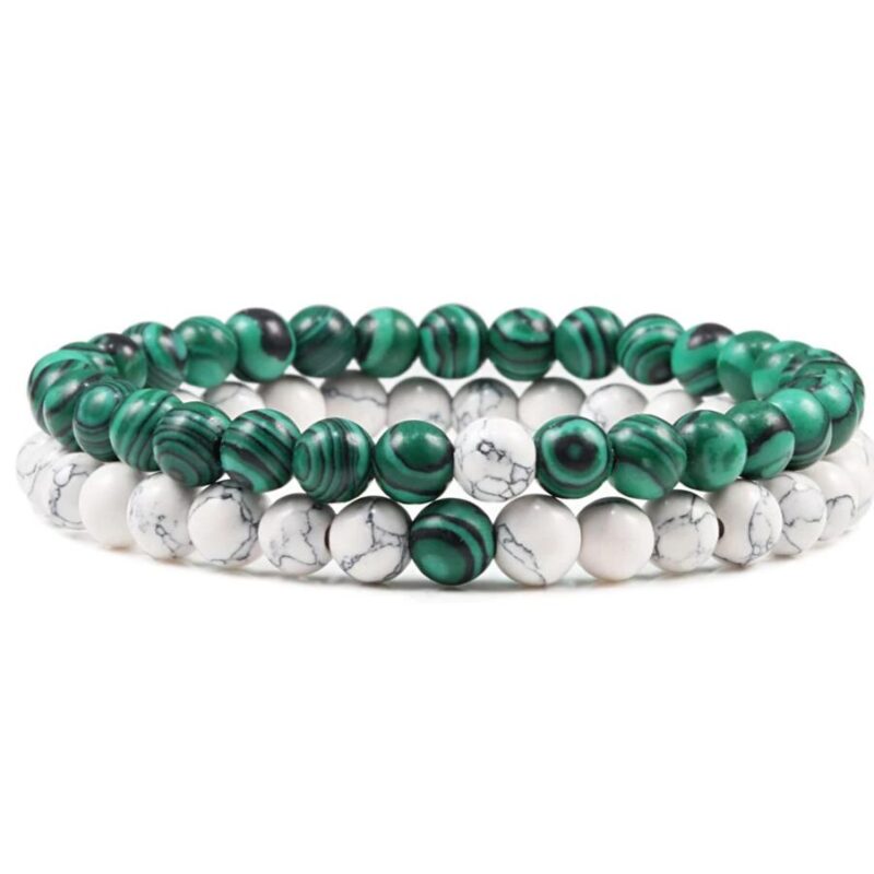 Bracelet Homme Pierres Naturelles Vertes Style Et Elegance Accessoire Tendance 2