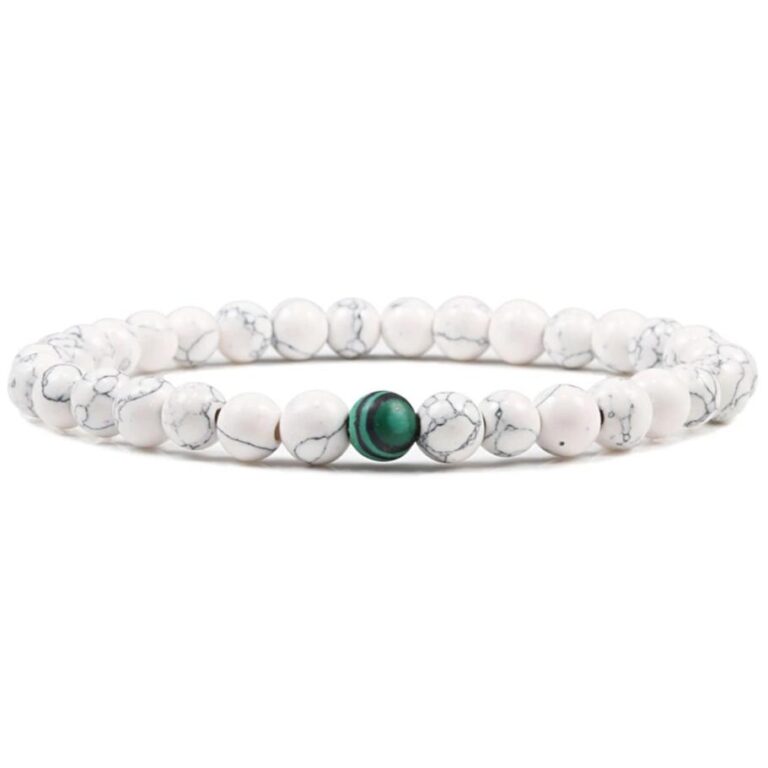 Bracelet Homme Pierres Naturelles Vertes Style Et Elegance Accessoire Tendance 3