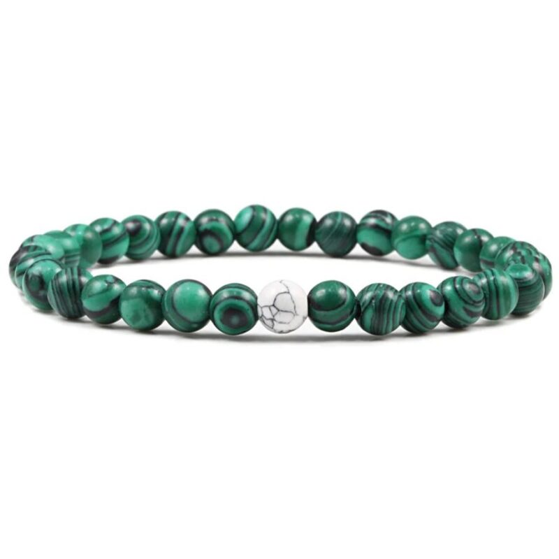Bracelet Homme Pierres Naturelles Vertes Style Et Elegance Accessoire Tendance 4