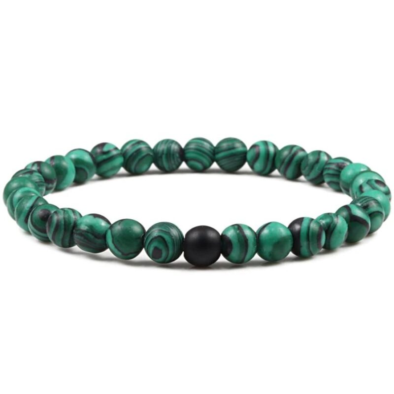 Bracelet Homme Pierres Naturelles Vertes Style Et Elegance Accessoire Tendance 5