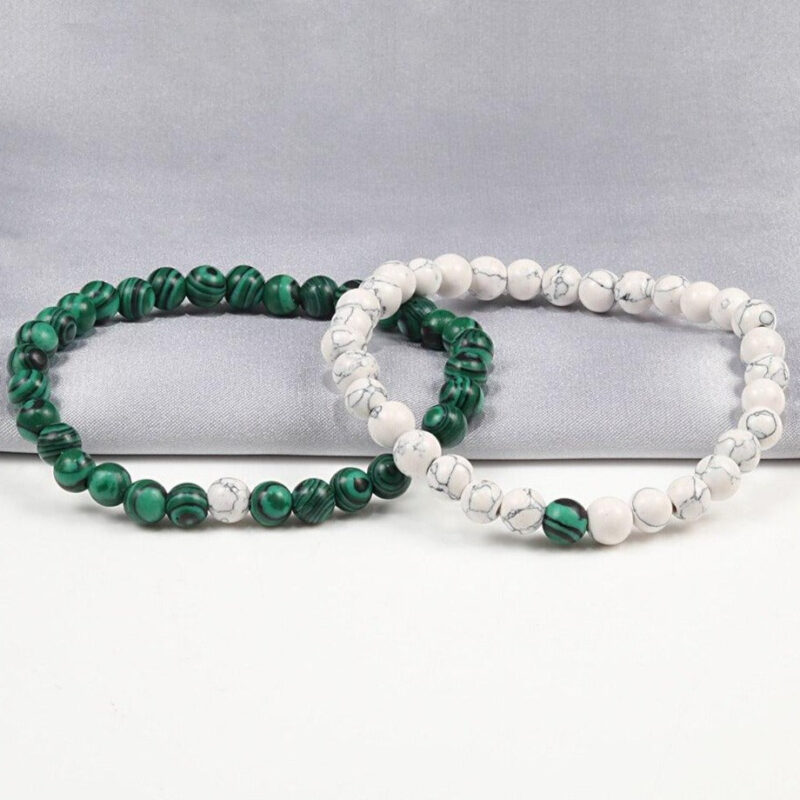 Bracelet Homme Pierres Naturelles Vertes Style Et Elegance Accessoire Tendance 8