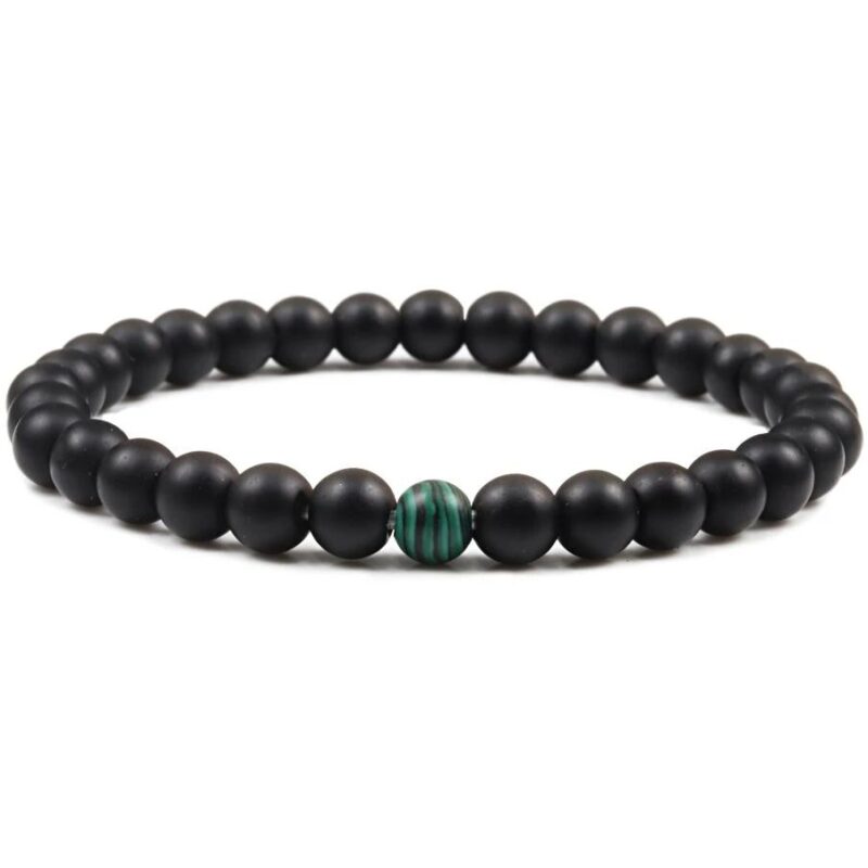 Bracelet Homme Pierres Naturelles Vertes Style Et Elegance Accessoire Tendance