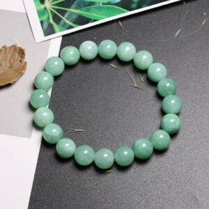 Bracelet Orne De Pierre Verte Elegante Accessoire De Mode Tendance 5