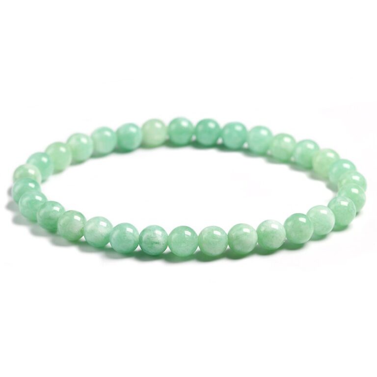 Bracelet Orne De Pierre Verte Elegante Accessoire De Mode Tendance