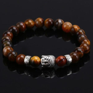 Bracelet Perles Marron Homme Femme Pierre Naturelle Style Et Protection 4