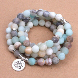 Bracelet Spirituel 108 Perles Avec Graine De Lotus Pour Meditation Et Yoga 1