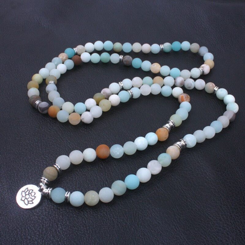 Bracelet Spirituel 108 Perles Avec Graine De Lotus Pour Meditation Et Yoga