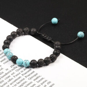 Bracelet Style Boho Homme Avec Pierres Turquoise Ornementales Accessoire Tendance 10