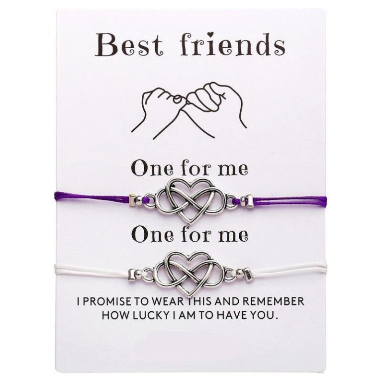 Bracelets Amitie Entrelaces Ajustables Cadeau Meilleures Amies Symbole Infini 1