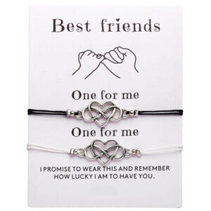 Bracelets Amitie Entrelaces Ajustables Cadeau Meilleures Amies Symbole Infini 3