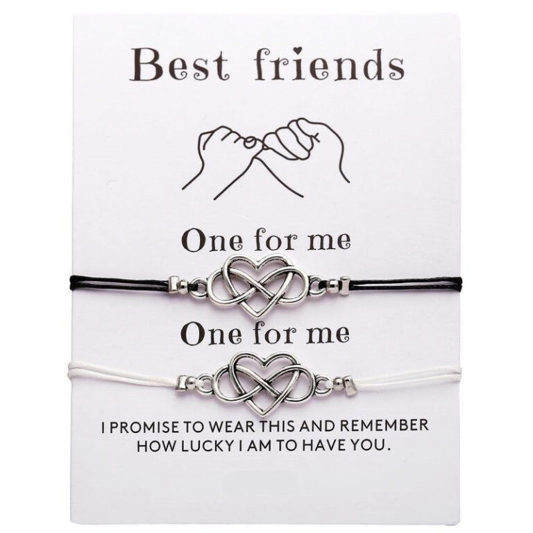 Bracelets Amitie Entrelaces Ajustables Cadeau Meilleures Amies Symbole Infini 3