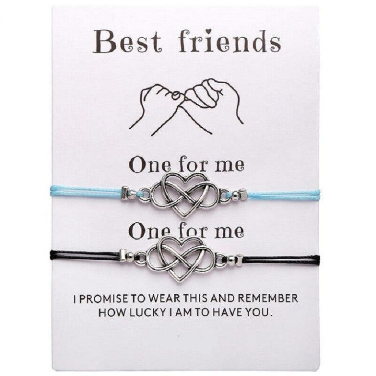 Bracelets Amitie Entrelaces Ajustables Cadeau Meilleures Amies Symbole Infini