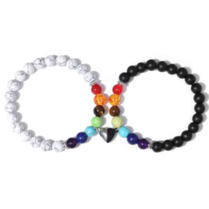 Bracelets Couple 7 Chakras Pierres Naturelles Harmonie Et Equilibre Emotionnel 1